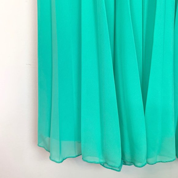 NWT ASOS Mint Green Sleeveless Cami Pleated Midi Dress Sz 8 - Picture 5 of 14